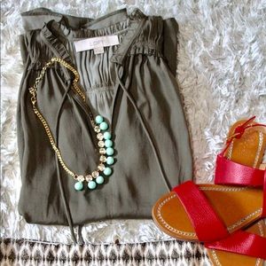 LOFT green blouse 🍀